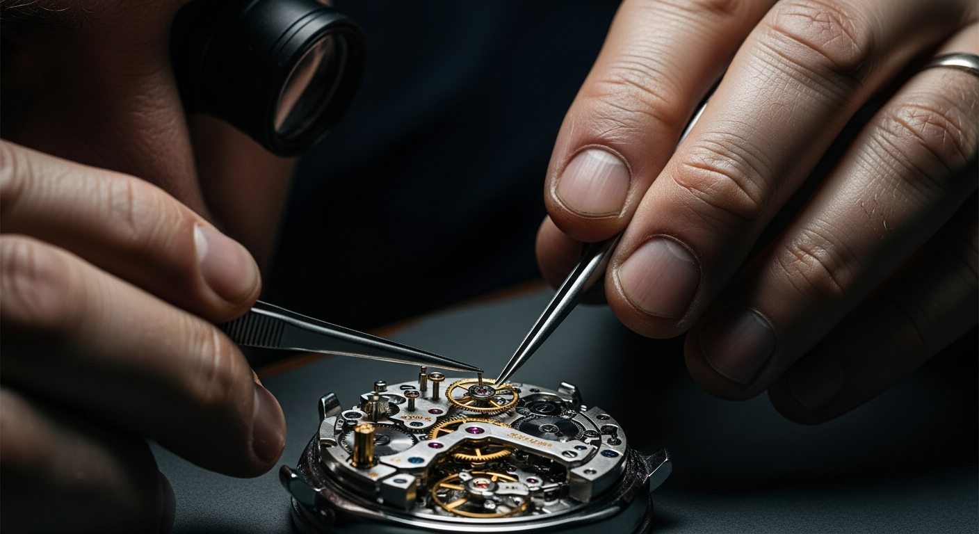 Watchmaker working